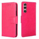 For Sony Xperia 1 VI Crystal Texture Leather Phone Case(Rose Red) - 1