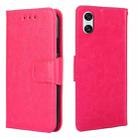 For Sony Xperia 10 VI Crystal Texture Leather Phone Case(Rose Red) - 1