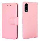 For Fujitsu Arrows We2 Crystal Texture Leather Phone Case(Pink) - 1