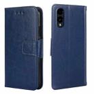 For Fujitsu Arrows We2 Crystal Texture Leather Phone Case(Royal Blue) - 1