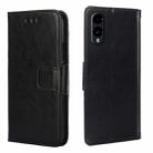 For Fujitsu Arrows We2 Crystal Texture Leather Phone Case(Black) - 1