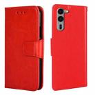 For Fujitsu Arrows We2 Plus Crystal Texture Leather Phone Case(Red) - 1
