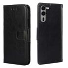 For Fujitsu Arrows We2 Plus Crystal Texture Leather Phone Case(Black) - 1