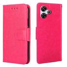 For Redmi 13 4G Crystal Texture Leather Phone Case(Rose Red) - 1