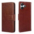 For Redmi 13 4G Crystal Texture Leather Phone Case(Brown) - 1