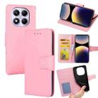 For Redmi Note 14 Pro 4G Crystal Texture Leather Phone Case(Pink) - 1
