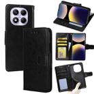 For Redmi Note 14 Pro 4G Crystal Texture Leather Phone Case(Black) - 1