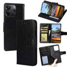 For Redmi Note 14 4G 164.84mm Crystal Texture Leather Phone Case(Black) - 1