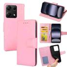 For Redmi Note 14S 4G Crystal Texture Leather Phone Case(Pink) - 1