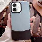 For iPhone 16 Plus Color Contrast 2 in 1 Skin Feel PC Hybrid TPU Phone Case(Blue+Black) - 1