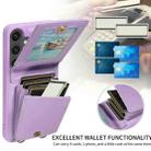 For Samsung Galaxy S24 FE 5G Crossbody Lanyard Zipper Wallet Leather Phone Case(Purple) - 3