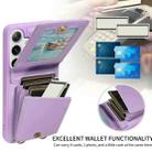 For Samsung Galaxy S24+ 5G Crossbody Lanyard Zipper Wallet Leather Phone Case(Purple) - 3