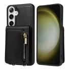 For Samsung Galaxy S24+ 5G Crossbody Lanyard Zipper Wallet Leather Phone Case(Black) - 2