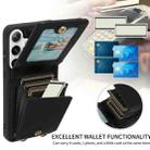For Samsung Galaxy S24+ 5G Crossbody Lanyard Zipper Wallet Leather Phone Case(Black) - 3
