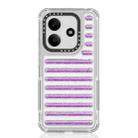 For Redmi Note 14 5G Capsule Glitter TPU Hybrid PC Airbag Phone Case(Purple) - 1