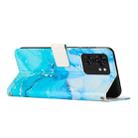 For Motorola Edge 40 / Edge 2023 Painted Marble Pattern Leather Phone Case(Blue Green) - 3