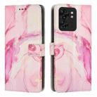 For Motorola Edge 40 / Edge 2023 Painted Marble Pattern Leather Phone Case(Rose Gold) - 1