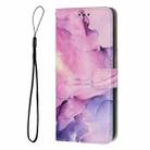 For Motorola Edge 40 / Edge 2023 Painted Marble Pattern Leather Phone Case(Purple) - 2