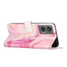 For Motorola Edge 50 Fusion Painted Marble Pattern Leather Phone Case(Rose Gold) - 3