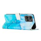 For Motorola Edge 50 Pro / Edge 50 Painted Marble Pattern Leather Phone Case(Blue Green) - 3