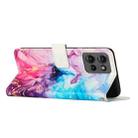 For Motorola Edge 50 Pro / Edge 50 Painted Marble Pattern Leather Phone Case(Pink Purple) - 3