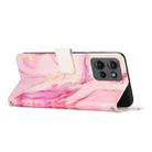 For Motorola Edge 50 Pro / Edge 50 Painted Marble Pattern Leather Phone Case(Rose Gold) - 3