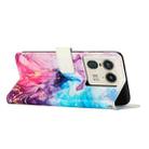 For Motorola Edge 50 Ultra Painted Marble Pattern Leather Phone Case(Pink Purple) - 3