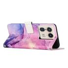 For Motorola Edge 50 Ultra Painted Marble Pattern Leather Phone Case(Purple) - 3