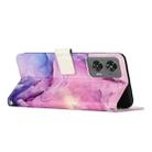 For Motorola Edge 2024 5G Painted Marble Pattern Leather Phone Case(Purple) - 3