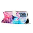 For Motorola Moto G Play 4G 2024 Painted Marble Pattern Leather Phone Case(Pink Purple) - 3