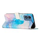 For Motorola Moto G Play 4G 2024 Painted Marble Pattern Leather Phone Case(Pink Green) - 3