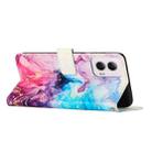 For Motorola Moto G 5G 2024 Painted Marble Pattern Leather Phone Case(Pink Purple) - 3