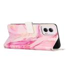 For Motorola Moto G 5G 2024 Painted Marble Pattern Leather Phone Case(Rose Gold) - 3