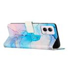For Motorola Moto G Power 5G 2024 Painted Marble Pattern Leather Phone Case(Pink Green) - 3