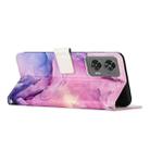 For Motorola Moto G Stylus 5G 2024 Painted Marble Pattern Leather Phone Case(Purple) - 3