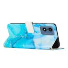 For Motorola Moto G04 / G24 / G04S Painted Marble Pattern Leather Phone Case(Blue Green) - 3