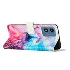For Motorola Moto G04 / G24 / G04S Painted Marble Pattern Leather Phone Case(Pink Purple) - 3