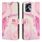 For Motorola Moto G14 4G / G54 Power Painted Marble Pattern Leather Phone Case(Rose Gold) - 1