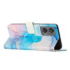 For Motorola Moto G35 5G Painted Marble Pattern Leather Phone Case(Pink Green) - 3