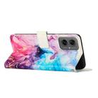 For Motorola Moto G55 5G Painted Marble Pattern Leather Phone Case(Pink Purple) - 3