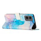 For Motorola Moto G55 5G Painted Marble Pattern Leather Phone Case(Pink Green) - 3