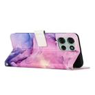 For Motorola Moto G75 Painted Marble Pattern Leather Phone Case(Purple) - 3