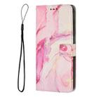 For Motorola Moto G84 Painted Marble Pattern Leather Phone Case(Rose Gold) - 2