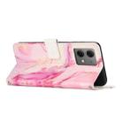 For Motorola Moto G84 Painted Marble Pattern Leather Phone Case(Rose Gold) - 3