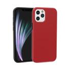 For iPhone 12 mini Shockproof Terminator Style Solid Color Protective Case(Red) - 1