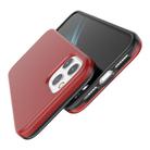 For iPhone 12 mini Shockproof Terminator Style Solid Color Protective Case(Red) - 3