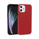 For iPhone 12 / 12 Pro Shockproof Terminator Style Solid Color Protective Case(Red) - 1