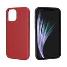For iPhone 12 Pro Max Shockproof Terminator Style Solid Color Protective Case(Red) - 1