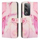 For OPPO A3 Pro 5G India Painted Marble Pattern Leather Phone Case(Rose Gold) - 1