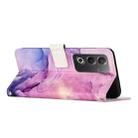 For OPPO A3 Pro 5G India Painted Marble Pattern Leather Phone Case(Purple) - 3